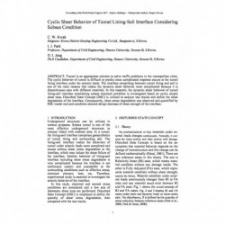 Cyclic Shear Behavior of Tunnel Lining-Soil Interface Considering Subsea Condition