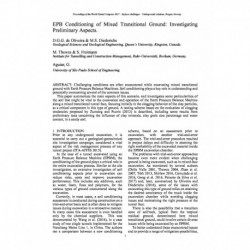 EPB Conditioning of Mixed Transitional Ground: Investigating Preliminary Aspects