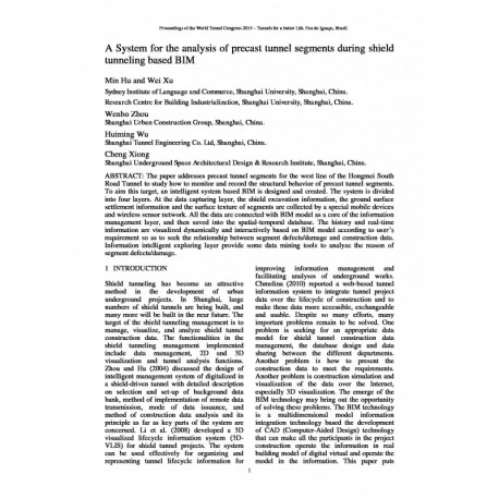 A System for the analysis of precast tunnel segments during shield tunneling based BIM