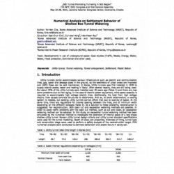 Numerical Analysis on Settlement Behavior of  Shallow Box Tunnel Widening