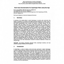 Rock mass characterization for Copenhagen Metro using face logs