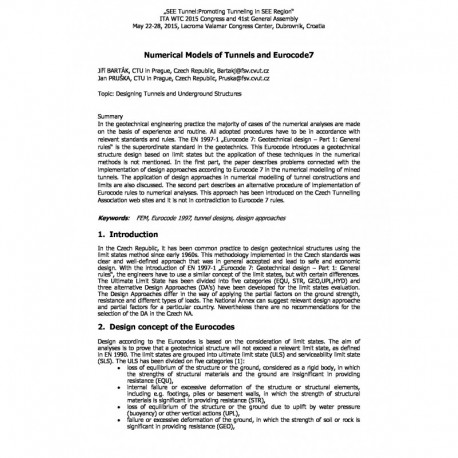 Numerical Models of Tunnels and Eurocode7