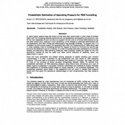 Probabilistic Estimation of Operating Pressure for TBM Tunnelling