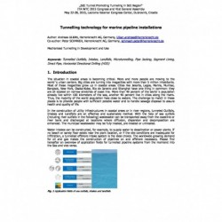 Tunnelling technology for marine pipeline installations