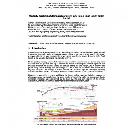 Stability analysis of damaged concrete jack lining in an urban cable  tunnel