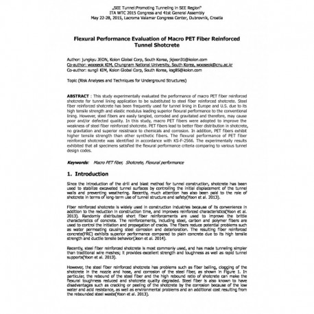 Flexural Performance Evaluation of Macro PET Fiber Reinforced  Tunnel Shotcrete