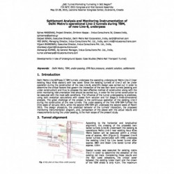 Settlement Analysis and Monitoring Instrumentation of   Delhi Metro’s operational Line-2 tunnels during TBM,   of new Line-8, underpass