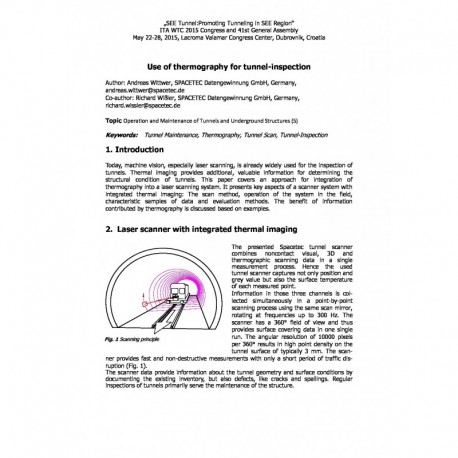 Use of thermography for tunnel-inspection