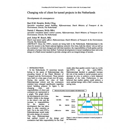 Changing role of client for tunnel projects in the Netherlands