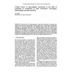 Critical review of spray-applied membranes in the field of tunnelling in comparison to sheet membranes: Advantages, disadvantages and open questions