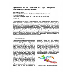 Optimization of the Orientation of Large Underground Caverns in High Stress Condition