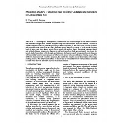 Modeling Shallow Tunneling near Existing Underground Structure in Cohesionless Soil