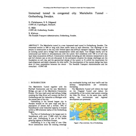 Immersed tunnel in congested city. Marieholm Tunnel – Gothenburg, Sweden