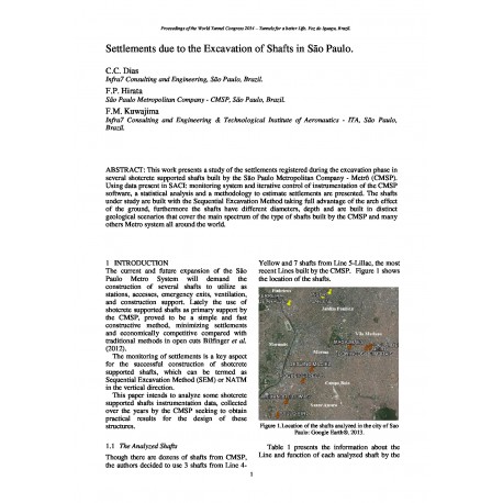 Settlements due to the Excavation of Shafts in São Paulo