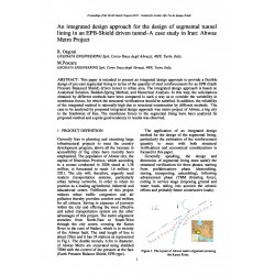An integrated design approach for the design of segmental tunnel lining in an EPB-Shield driven tunnel-A case study in Iran: Ahwaz Metro Project