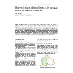 Disclosure of technical solutions of tunnels by the press as the decisive factor for the insertion of underground works in feasibility studies of road connections for Vitória, ES